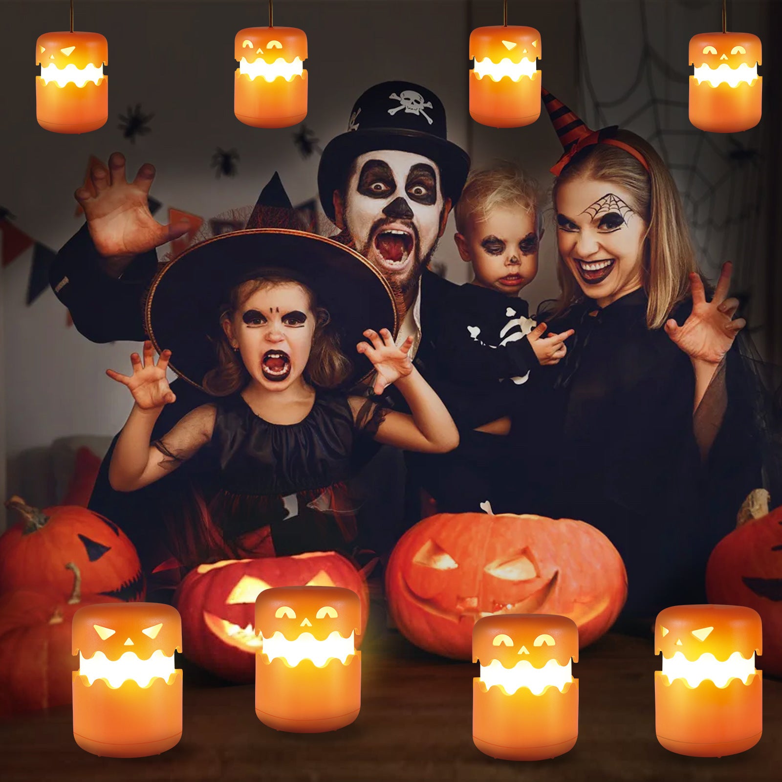 Halloween Pumpkin Lamp Foldable Portable Small Night Lamp - Bellarte Enchanté Halloween Pumpkin Lamp Foldable Portable Small Night Lamp